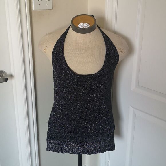 Carriere Studio Ladies Glitter Halter Top & Heart Earrings Medium Black - Picture 3 of 16